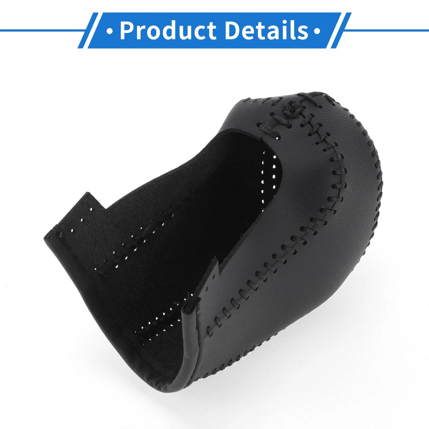 1 Pc Gear Shift Knob Cover for Hyundai Tucson (2015–2018) Black Faux Leather
