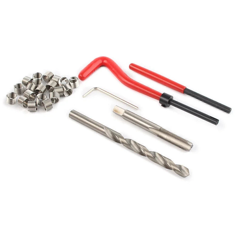 25pc M6x1.0 Thread Repair Tool Insert Kit for M12 Helicoil Coil