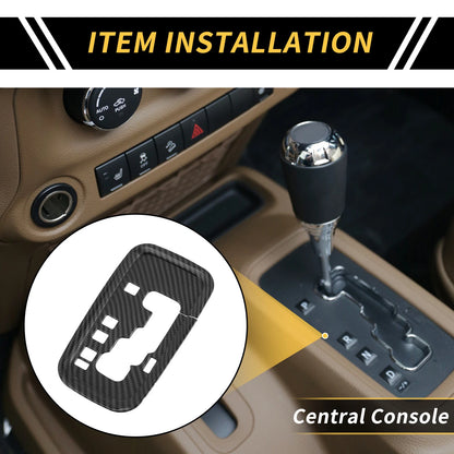 Center Console Gear Shift Frame Panel Cover for Jeep Wrangler JK (2007–2018)