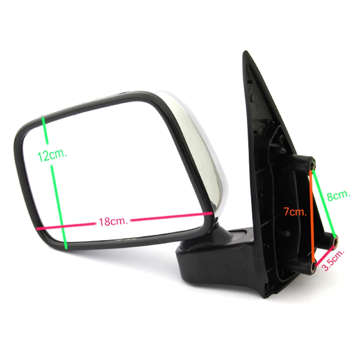 Chrome Door Mirrors for Toyota Hilux (1997–2006)