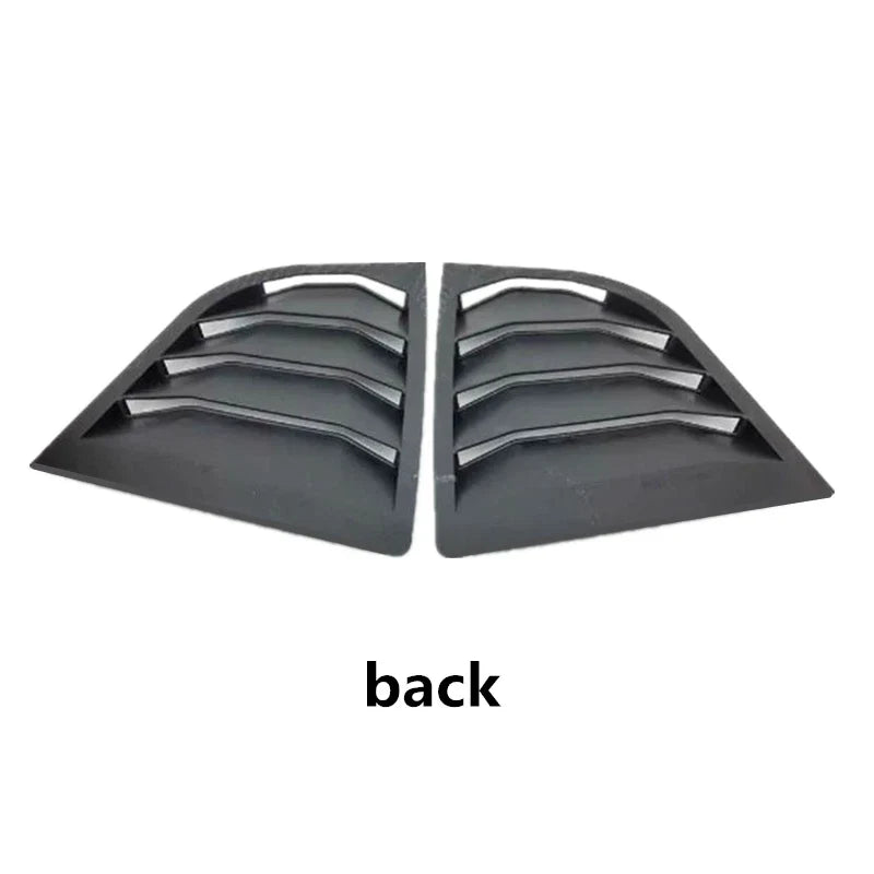 2Pcs ABS Glossy Black Window Louver Shutter Cover Trim for Kia K3 (2014–2018)