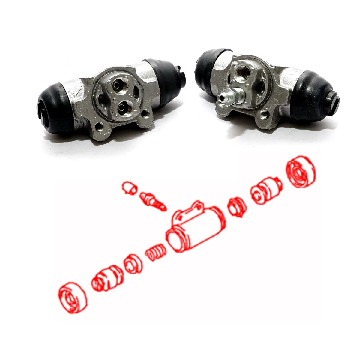 Set of 2 Rear Wheel Brake Cylinders for Suzuki Jimny (1981–1998)