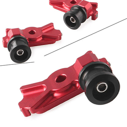 Red CNC Swingarm Spool Adapters for Kawasaki Ninja 250 300 (2013-2023)