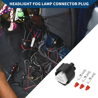3 Pin Headlight Fog Lamp Connector Plug Female Wire Terminal for Toyota