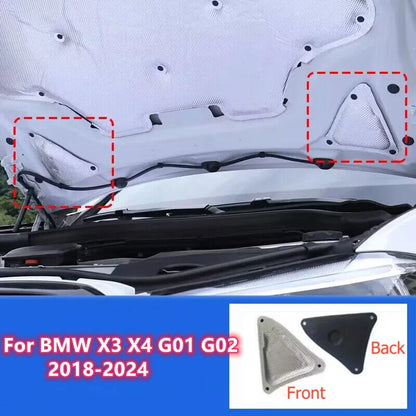 Cotton Hood Triangle Trim Pad / 2x / for BMW X3 X4 (2018–2024)