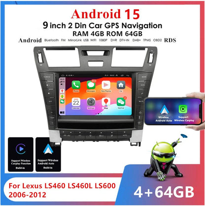 9'' Car Stereo Radio Head Unit for Lexus LS460 LS460L LS600 (2006-2012)