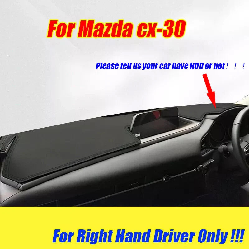 RHD Leather Dashboard Cover Pad Mat for Mazda CX-30 (2019–2024)