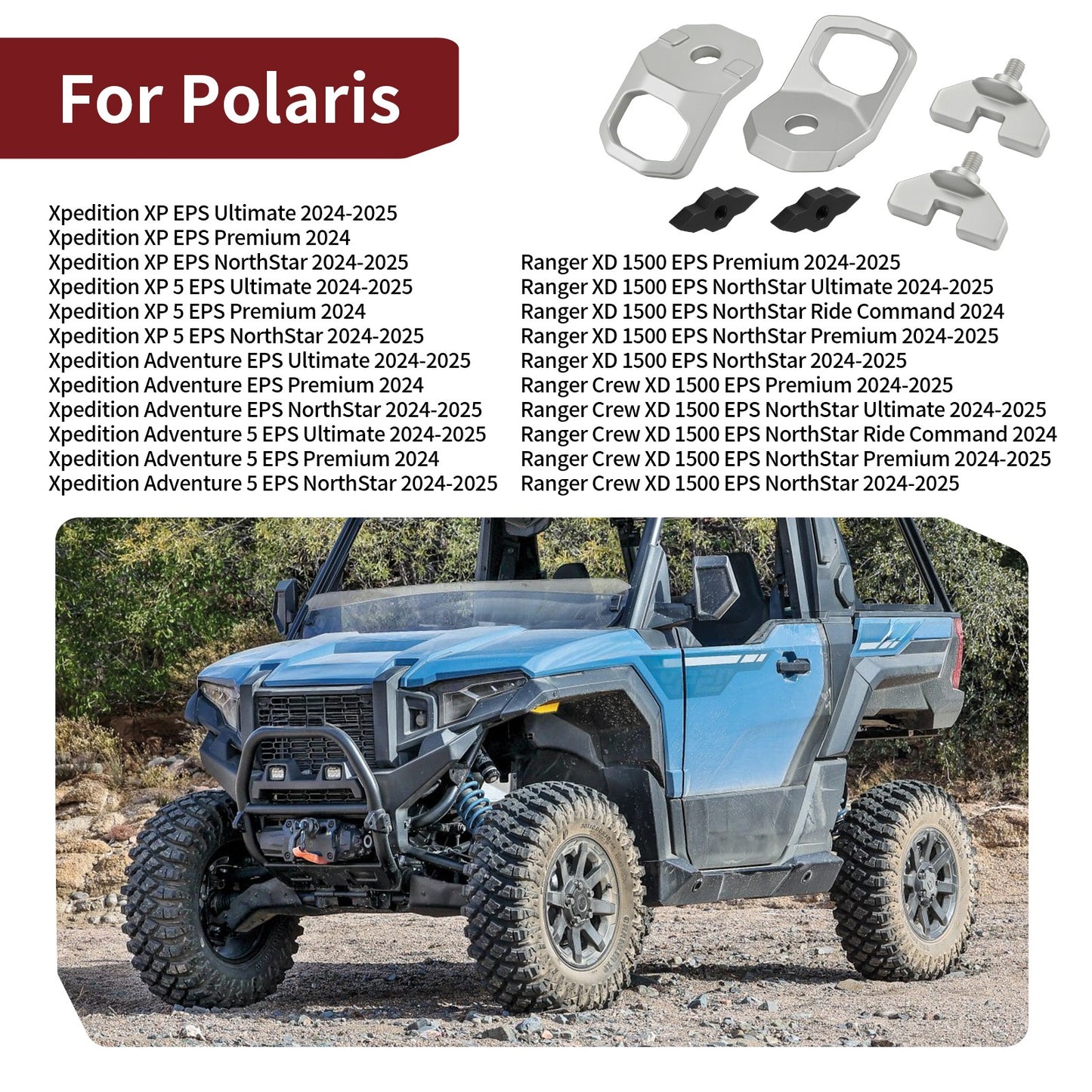 D-Ring Lock Ride MAX for Polaris Xpedition XP ADV 5 Ranger XD 1500 (2024-2025)
