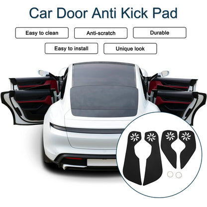 Car Door Anti Kick Pad Sticker Protector for Honda Fit (2014-2019) Black 1 Set