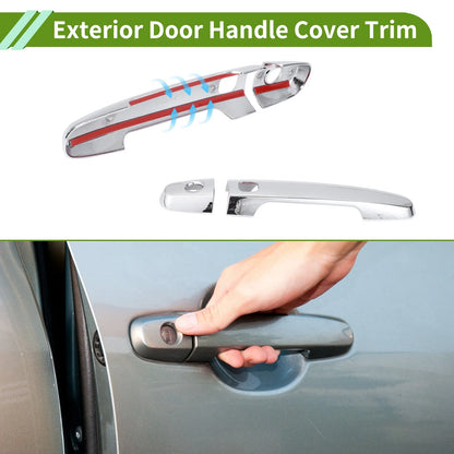 Exterior Door Handle Cover Trim for Toyota Corolla (2010–2013) Silver ABS