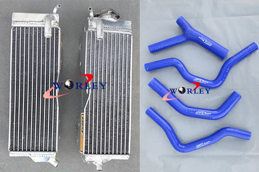 Aluminum Radiator with Red Hose for Honda CR500 (1985–1988)