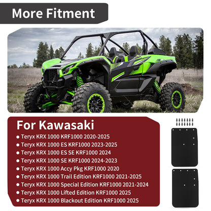 Front Mud Flap Set for Kawasaki Teryx KRX 1000 (2020–2025)