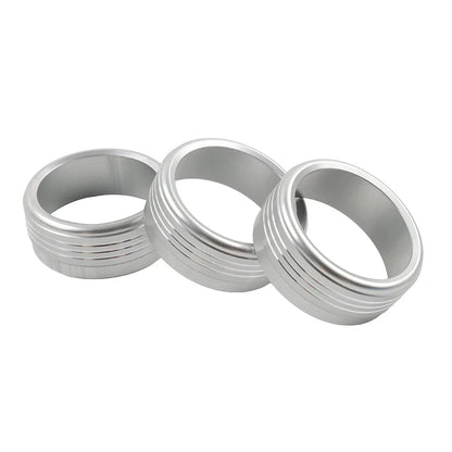 Silver AC Climate Control Knob Ring Covers for Subaru Forester XV Crosstrek WRX (2014-2021)