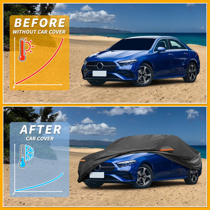 Waterproof All Weather Car Cover for Mercedes-Benz A Class Sedan (190T-PU)