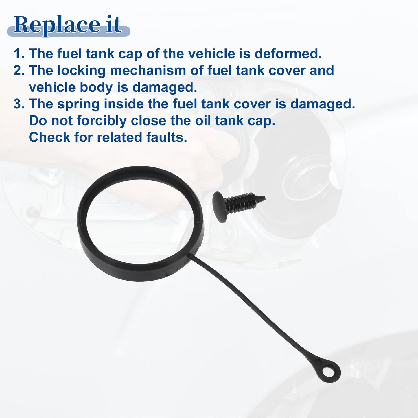 2X Fuel Tank Cap Tether for Mercedes-Benz E320 (No.A2214700605)