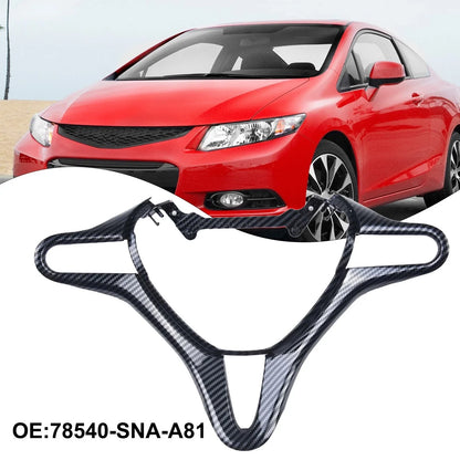 Sleek Carbon Fiber Steering Wheel Cover Trim for Honda Civic (2006–2011)
