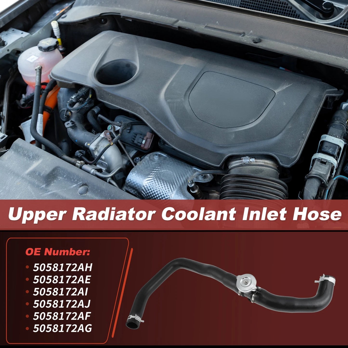 Upper Radiator Coolant Inlet Hose for Jeep Compass (2007–2017) No.5058172AH