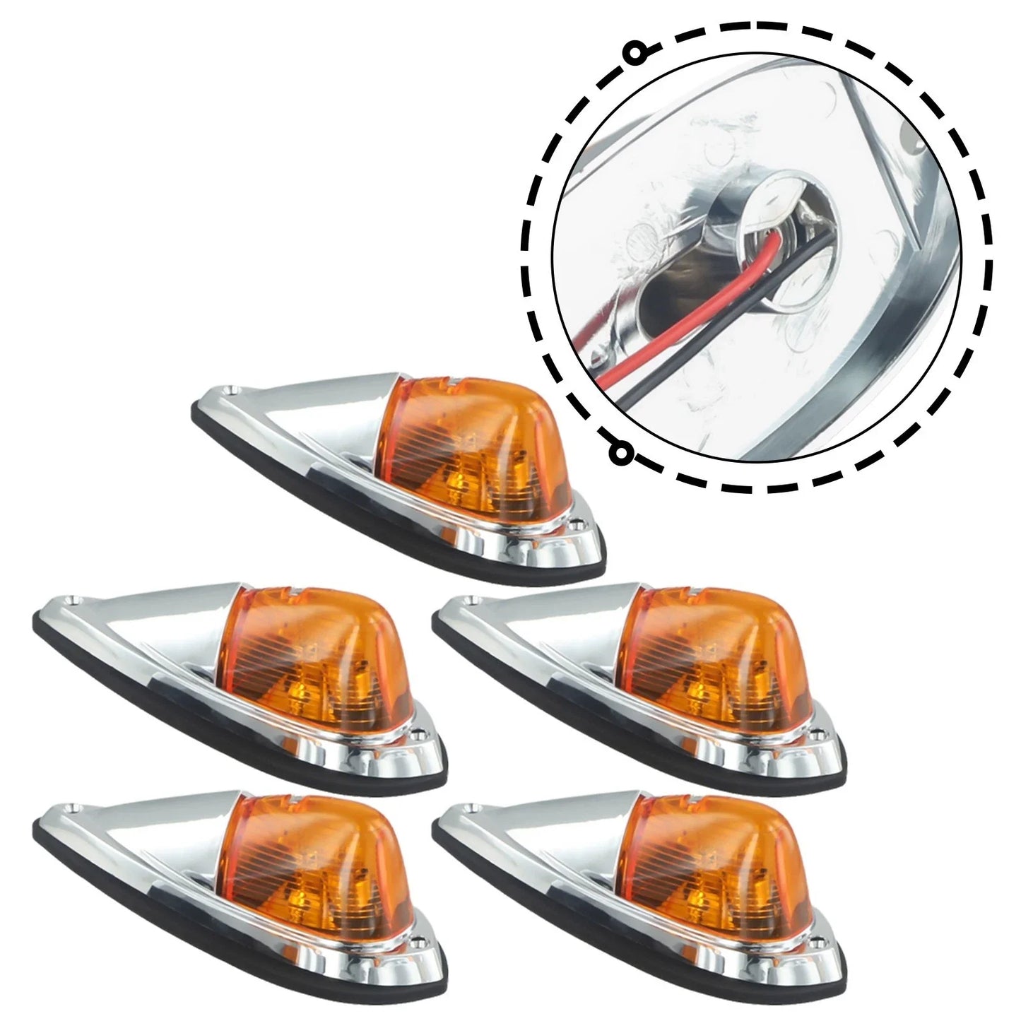 Cab Marker Roof-Top Clearance Light 5x for Dodge Ram