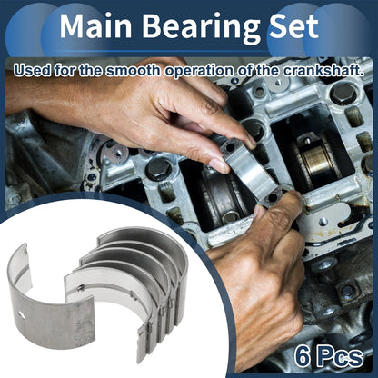 Main Bearing Set No.1170231020 for Toyota Corona (1973–1999) 6 Pcs