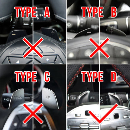 Aluminium Alloy Red Steering Wheel Paddle Shifters for Benz AMG A45 C43 C63