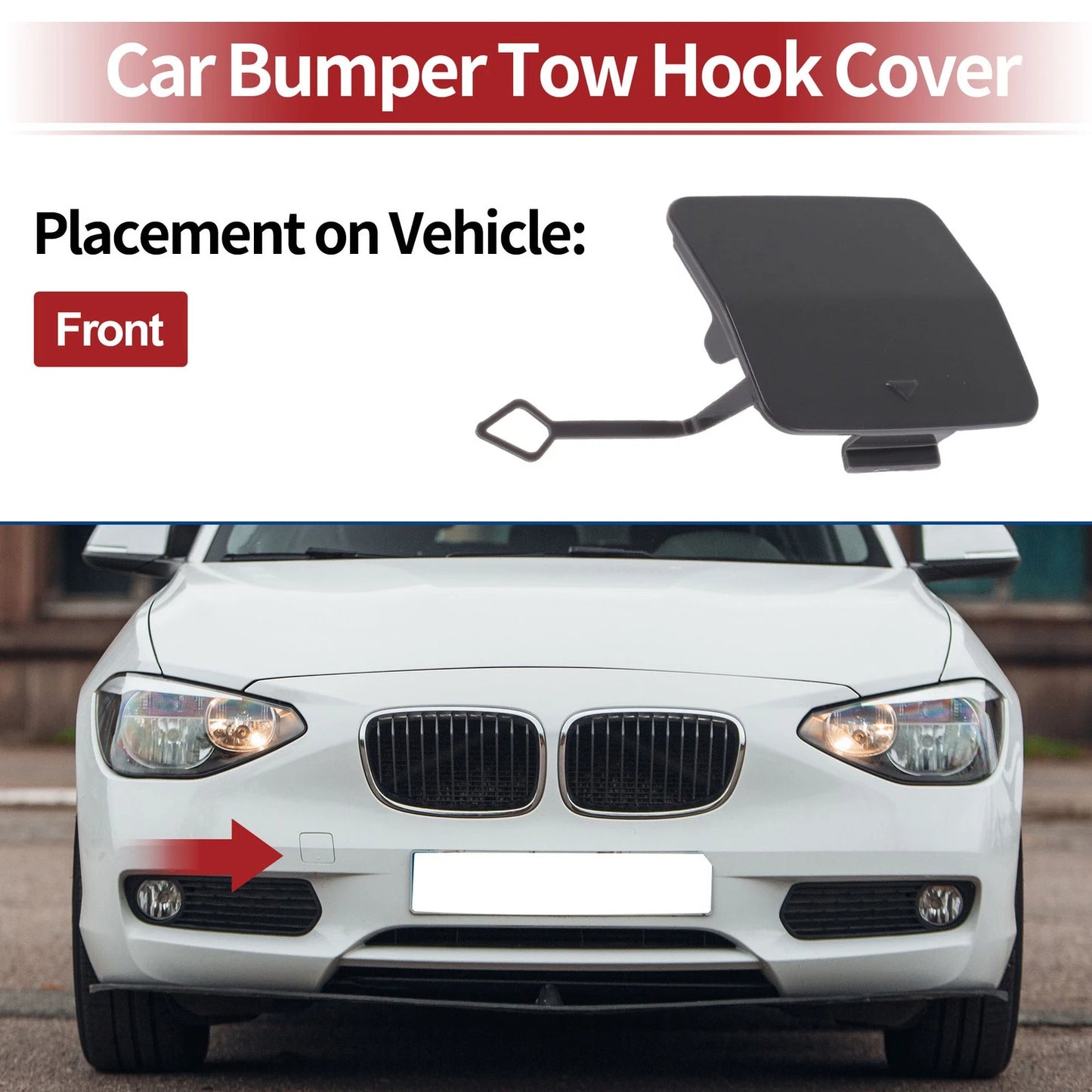 Front Tow Hook Cover Cap for BMW F20 116i 118i 120i 125i (2012–2019) No.51117292947