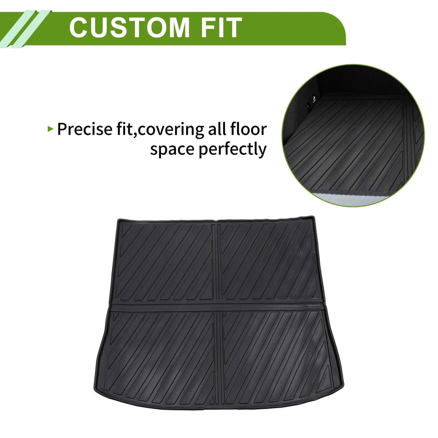 Rear Trunk Mat for Ford Edge 5Seat (2015–2024) TPE Cargo Liner