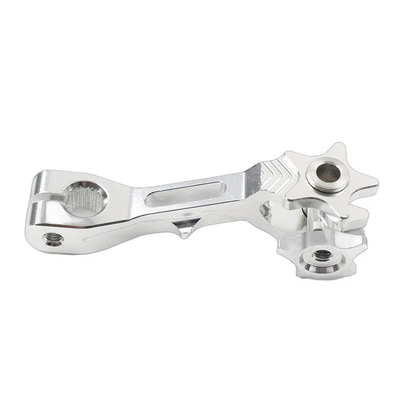CNC Rear Brake Clutch Rocker Arm for Dirt Bike - Aluminum Alloy Silver