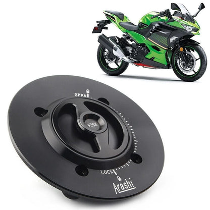Gas Fuel Cap Tank Cover for Kawasaki Ninja 400 (2018–2021) Black