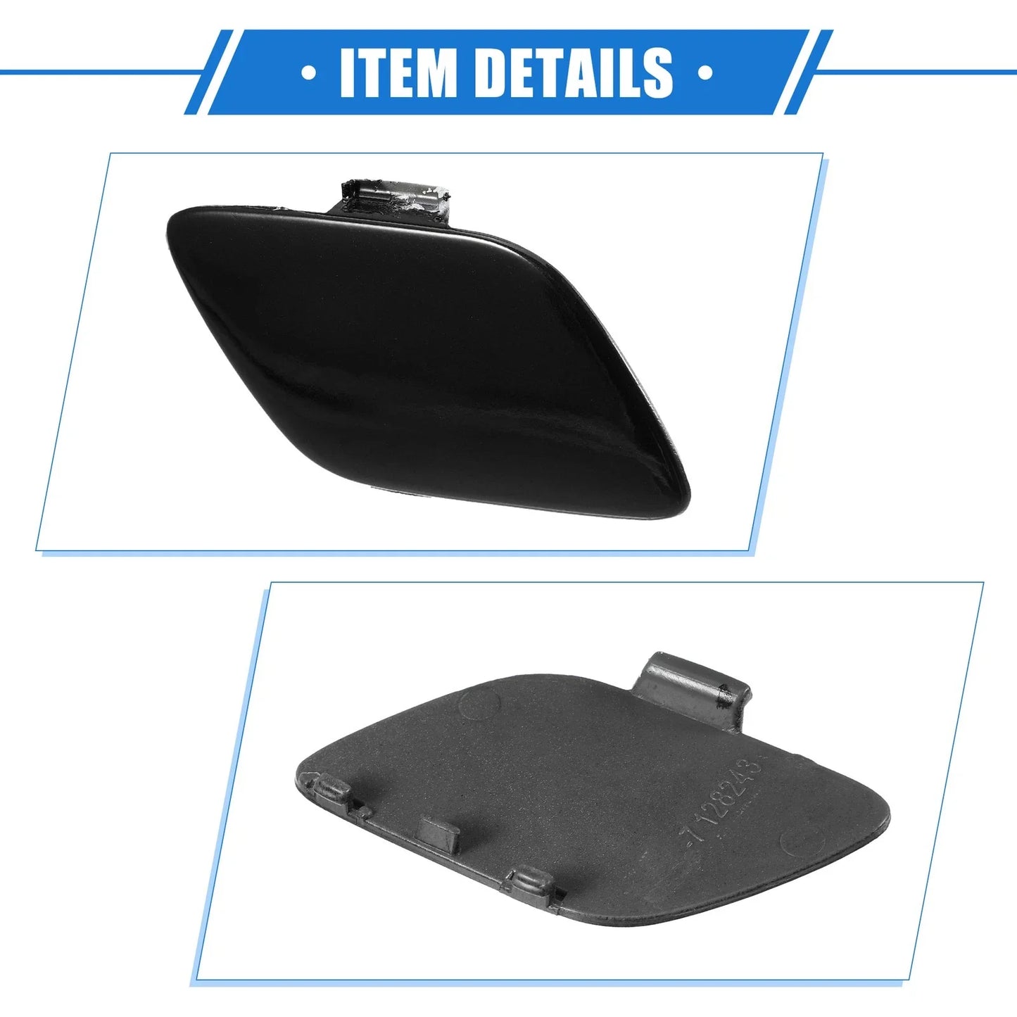 Tow Hook Eye Hole Cover Cap Plastic Black Front Right for BMW E93 (2007 - 2010)
