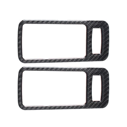 2X Carbon Fiber Interior Door Handle Bowl Trim for Ford Mustang (2009–2013)