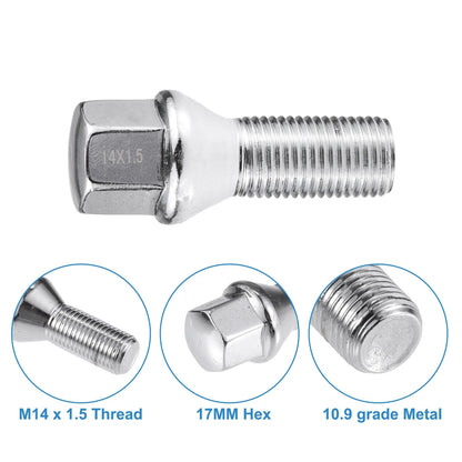 20 Pcs M14 x 1.50 Wheel Bolt Replacement for BMW 7 Series (2002–2008)