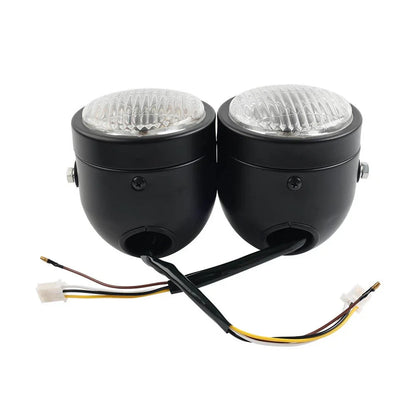 Twin Headlight Dual Lamp for Motorcycle Dirt Bike Street Fighter Universal
