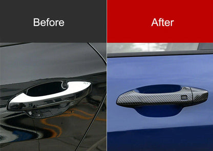 Carbon Fiber Exterior Car Door Handles Cover Trim for Kia K5 Optima (2020–2021)