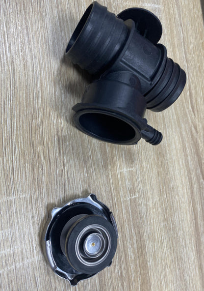 Coolant Neck Radiator Hose Connector + Cap for Chrysler Jeep Dodge