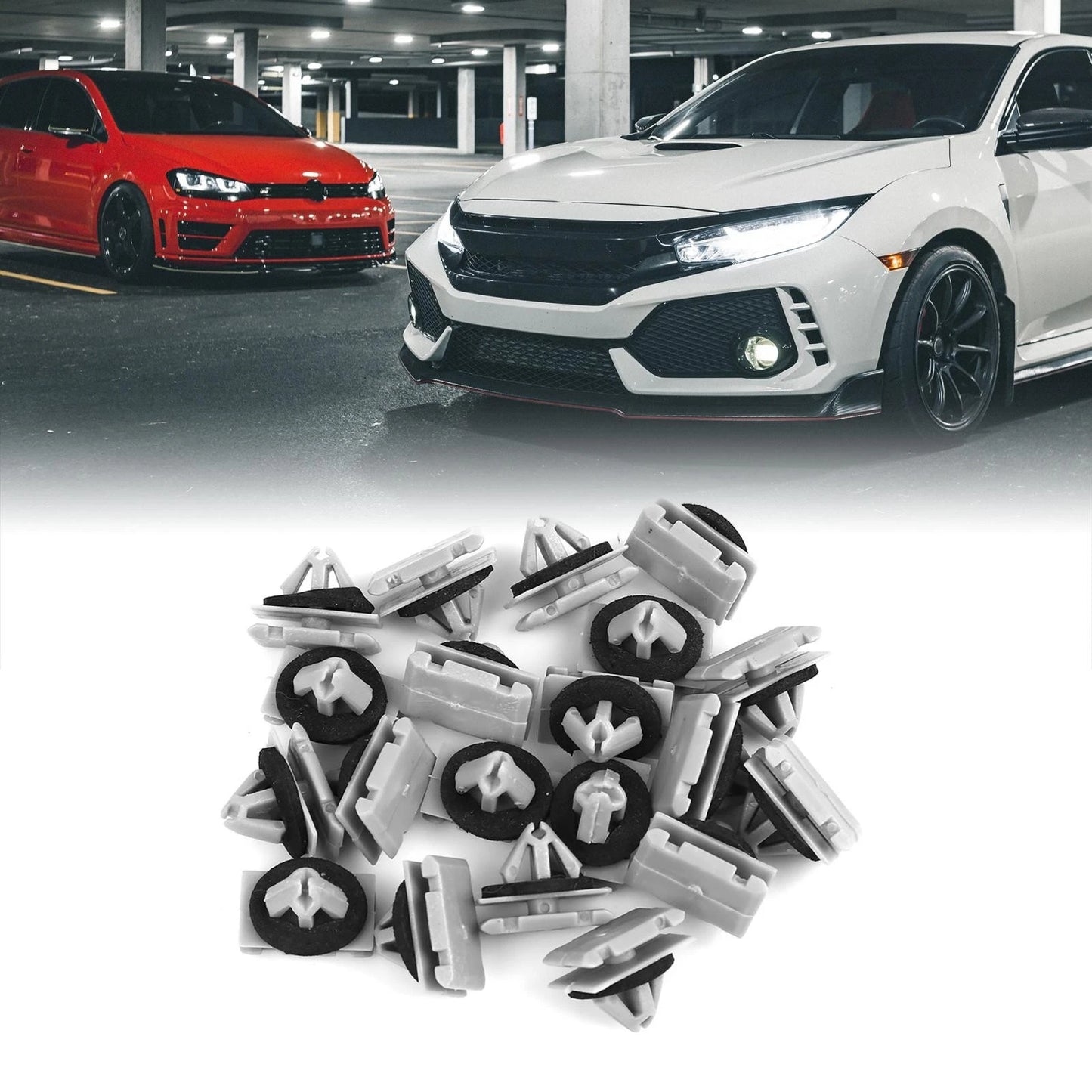 20pcs Plastic Rivet Bumper Fastener Clip for Jeep Cherokee WK2 (2011–2021) 68172491AA