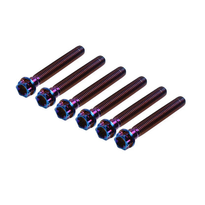 6pcs M6x50mm Titanium Torx Head Flange Bolts for Bike Motorcycle