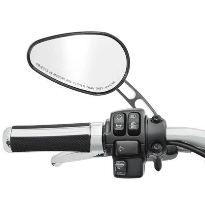 8mm Black Rear-View Mirrors for Harley Sportster Softail Electra Road Glide
