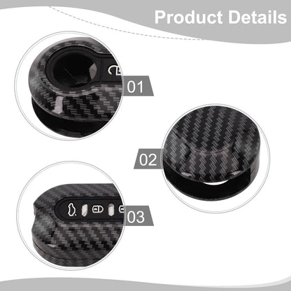 Carbon key case key cover for Fiat 500 Ducato Abarth Doblo (2007–2024)