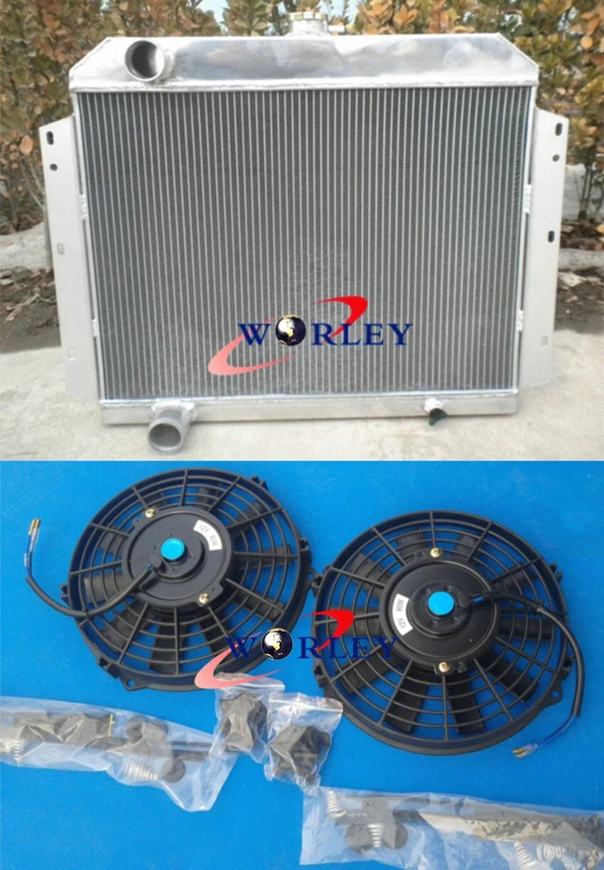 Aluminum Radiator + Fan for International Scout V8 (1966-1969)