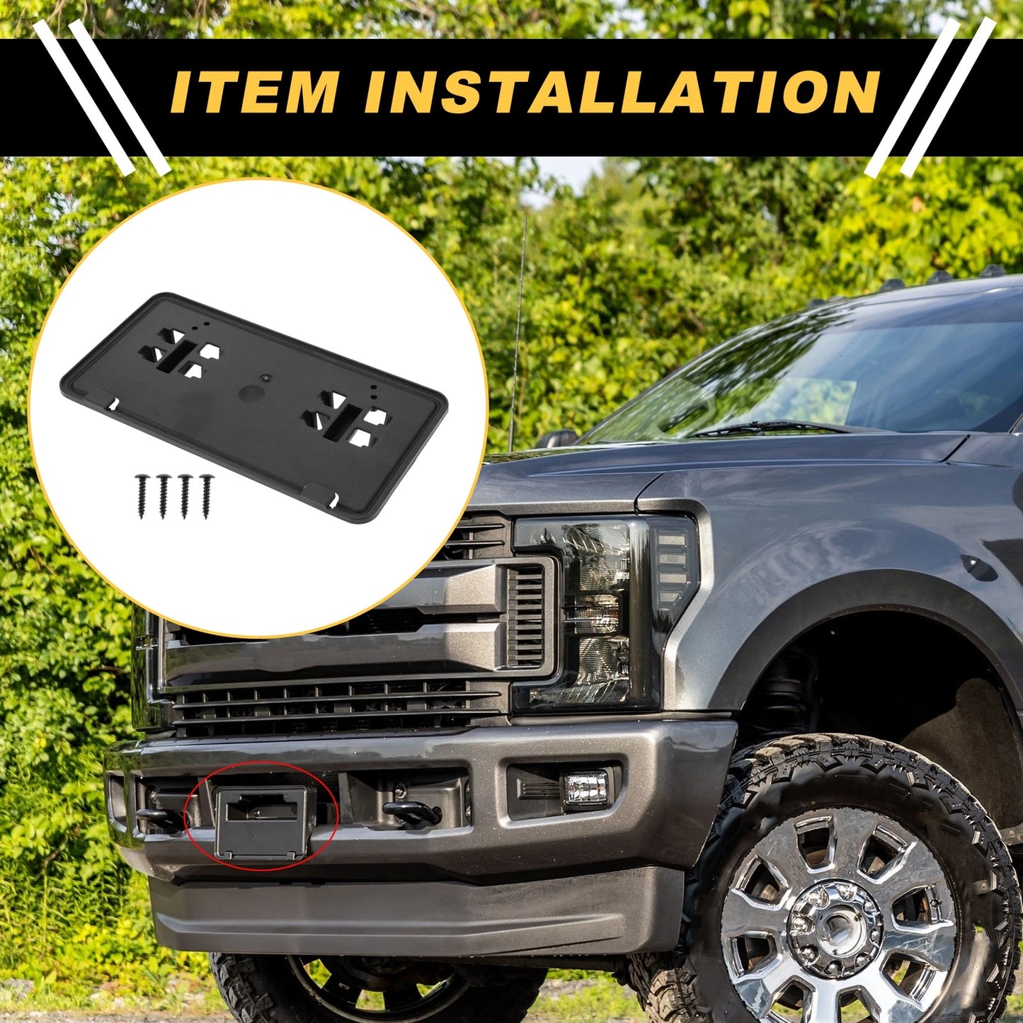 Set of 1 Bumper License Plate Bracket Holder for Ford F-150 (2018–2020) No.JL3Z17A385BA