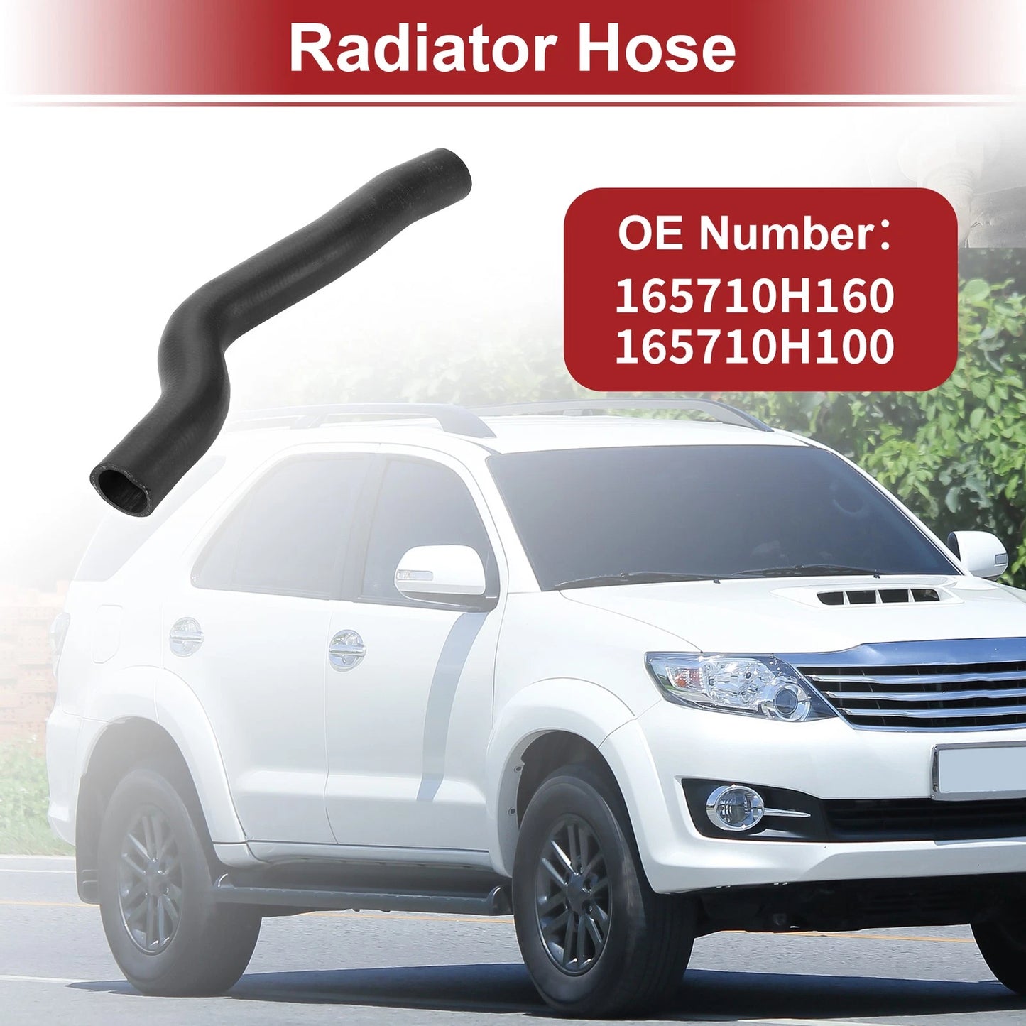 Radiator Hose for Toyota Camry 2.4L (2007–2011) No. 16571-0H160 Rubber Black
