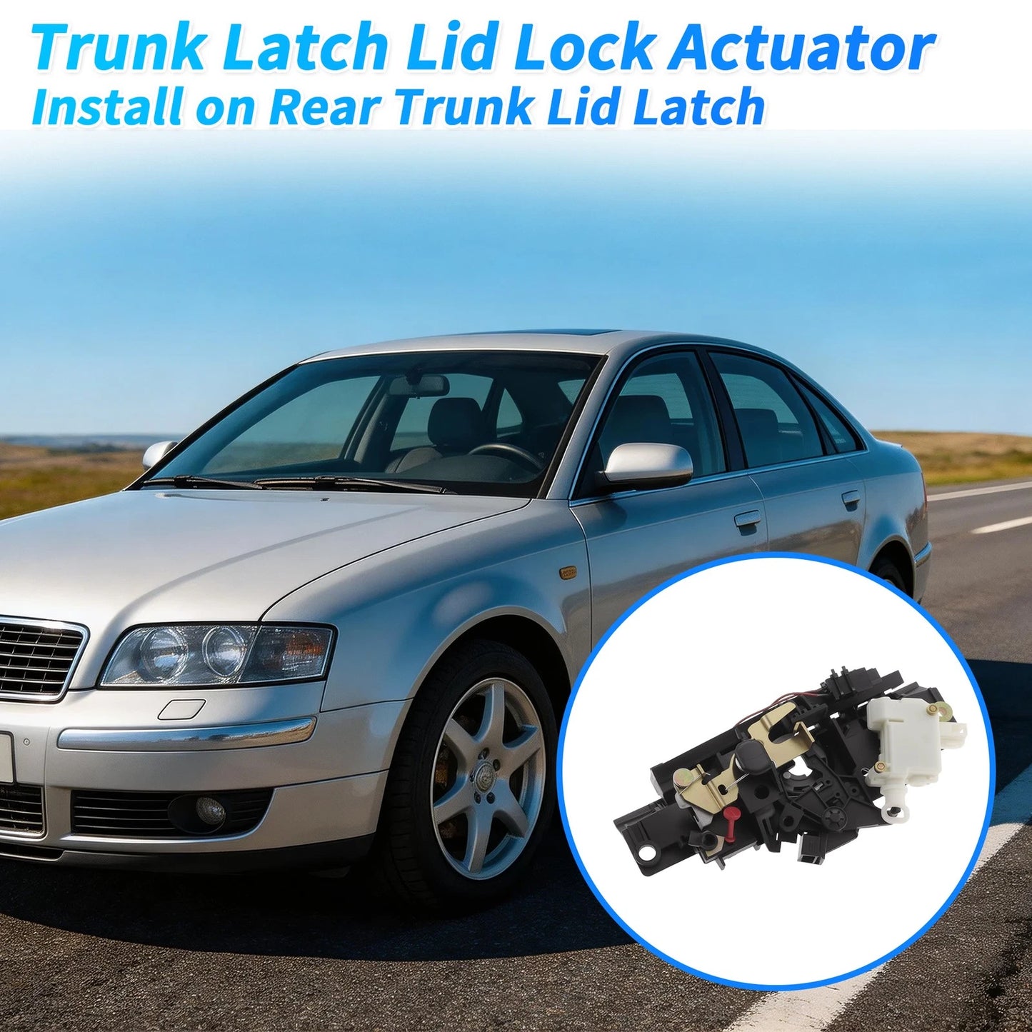 Rear Trunk Latch Lock Actuator for Audi S6 (1995–2005) 4B0827565J