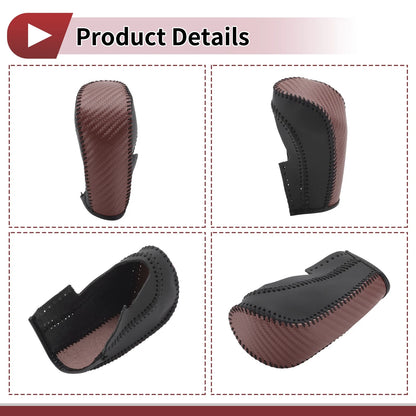 Gear Shift Knob Cover for Ford Fiesta (2009–2012) Brown Faux Leather