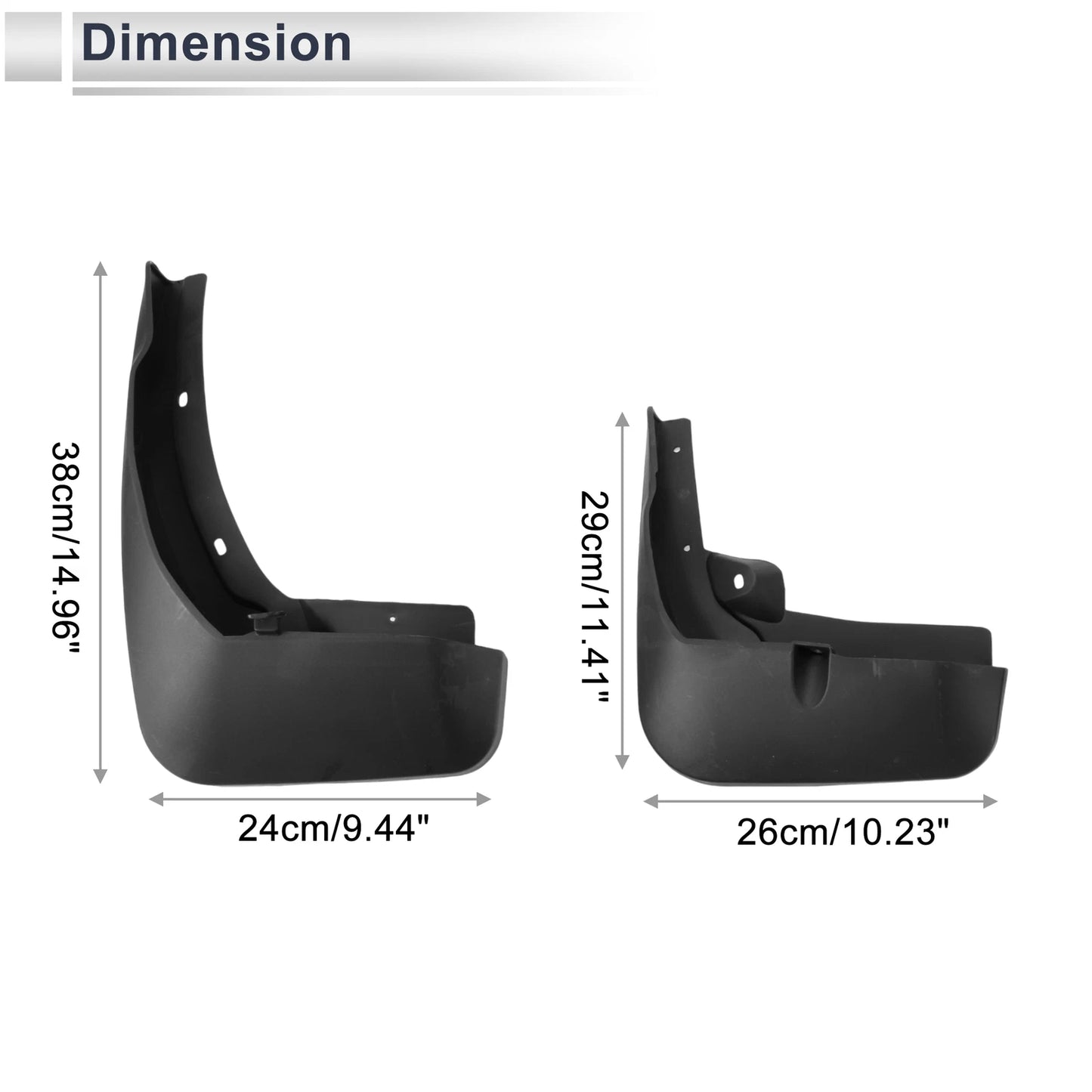 Set of 4 Mud Flaps Splash Guards for Audi Q7 (2016–2020)