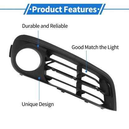 1 Pc Front Right Fog Light Grill for BMW 528i Black (2015 - 2016)