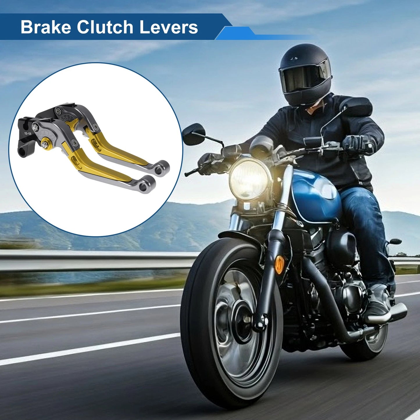 Adjustable Brake Clutch Levers for Honda CBR600RR (2003–2016) - Titanium Gold Tone