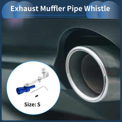 Set of 1 Turbo Sound Exhaust Muffler Pipe Whistle for Universal Fit