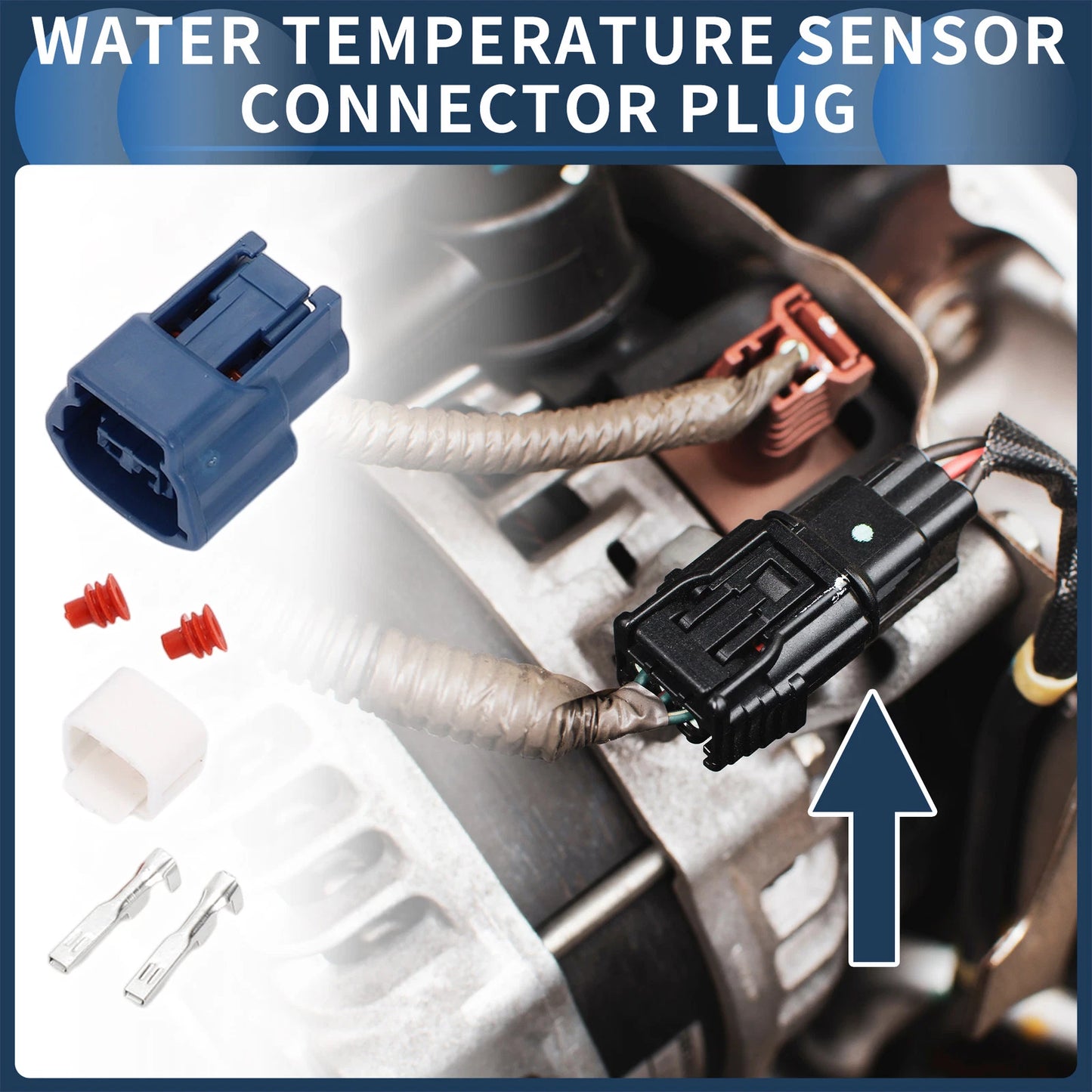 2 Pin Water Temperature Sensor Connector Plug for Nissan
