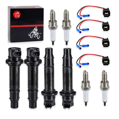 4 x Ignition Coil w/ Plug Spark Plug for Yamaha Vmax 1700 (2009–2020)
