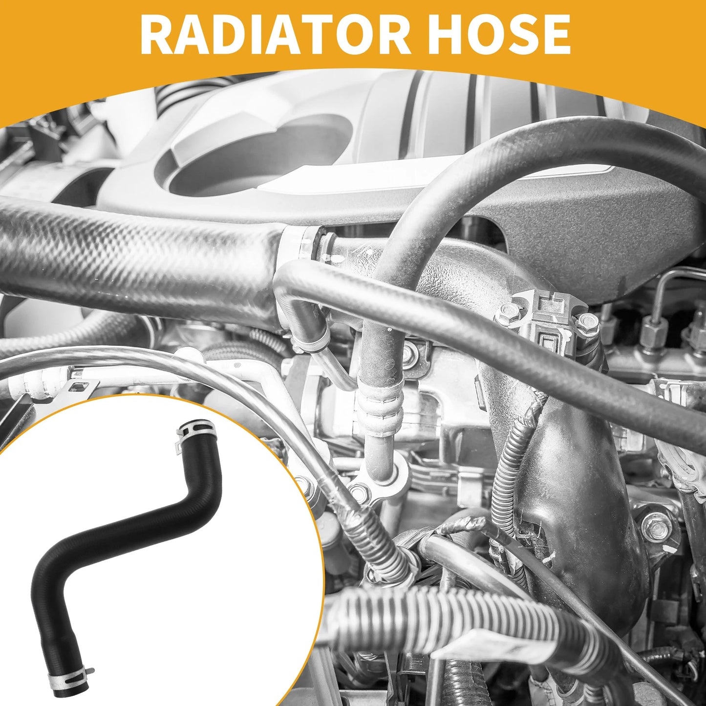 Radiator Hose for Ford Mondeo (2000–2007) 1S718286DG/1S718286DF Rubber Black